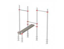 Скамья для пресса и две перекладины Iron King S810