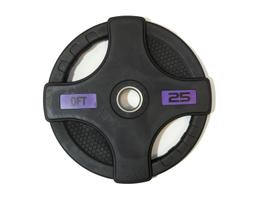 Диск олимпийский обрезиненный Original Fittools FT-2HGP-25 с двумя хватами 25 кг