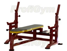 Скамья для жима с упорами и подножками усиленная 2СК-0041-HР